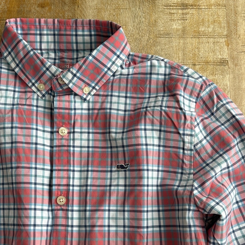 NWOT Vineyard Vines Boys Plaid Shirt L(16)